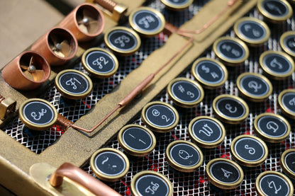 HOBIK Custom Steampunk Mechanical Keyboard - Handcrafted Solid Brass & Heavy Metal