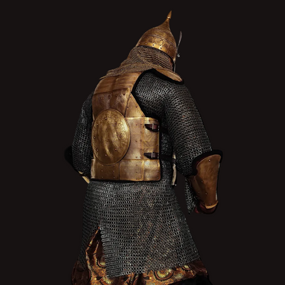 Middle Eastern Style Line-Engraved Brass Armor Set