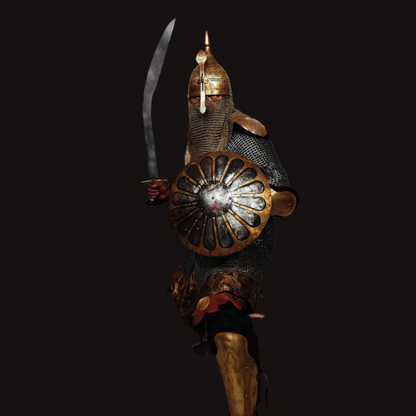Middle Eastern Style Line-Engraved Brass Armor Set