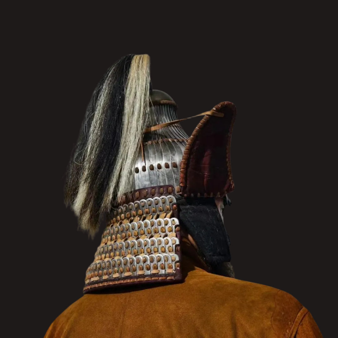 Avar-Style Pear-Shaped Vertically Laced Iron Helmet 
