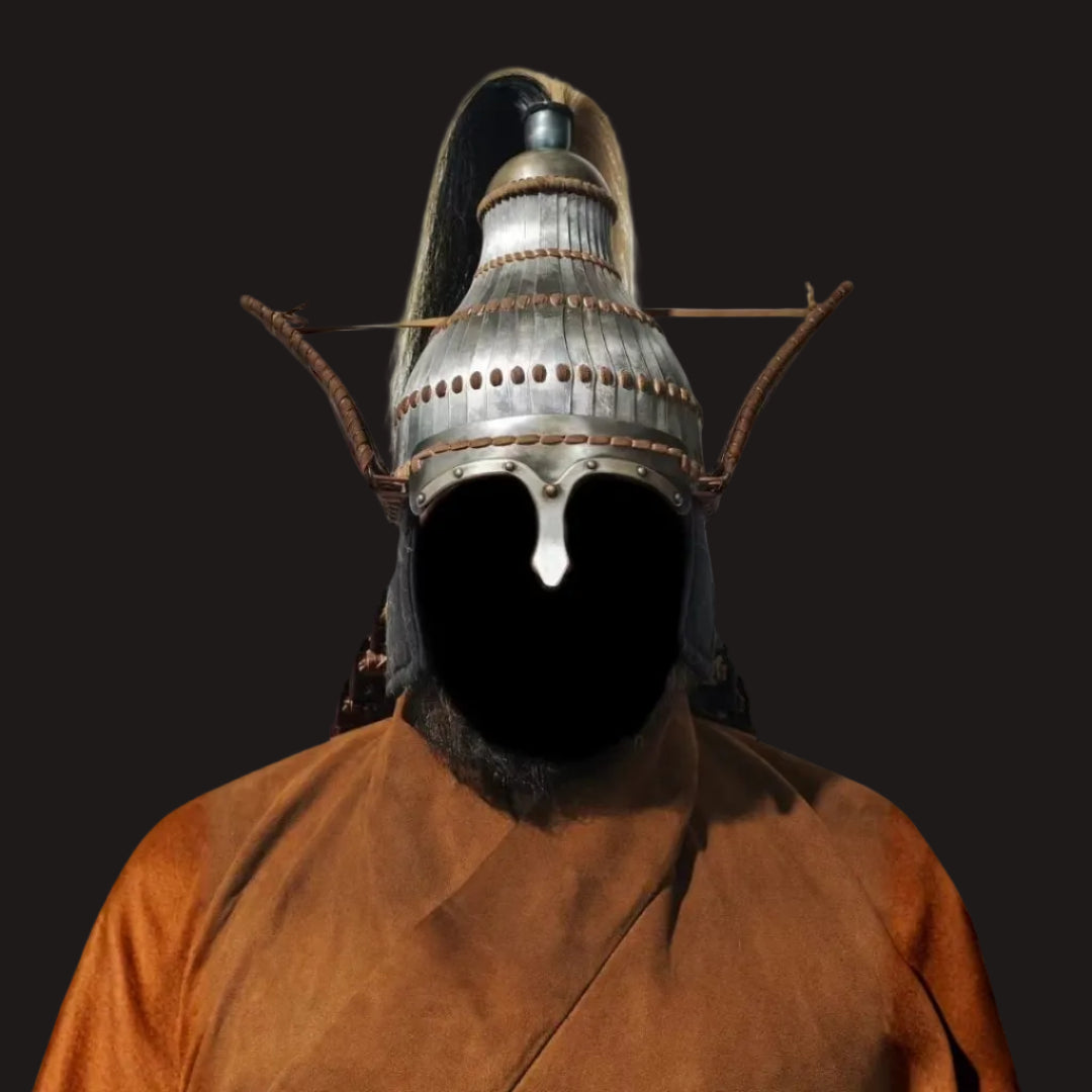 Avar-Style Pear-Shaped Vertically Laced Iron Helmet 