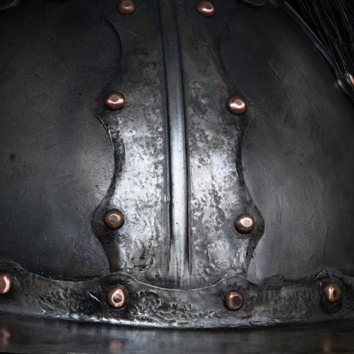 Mongolian-Style Disc-Brim Cold-Forged Iron Helmet