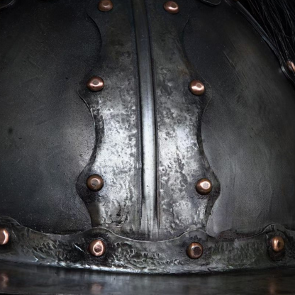 Mongolian-Style Disc-Brim Cold-Forged Iron Helmet