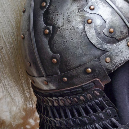 Khitan Style Flame-Motif Four-Panel Cold-Forged Helmet