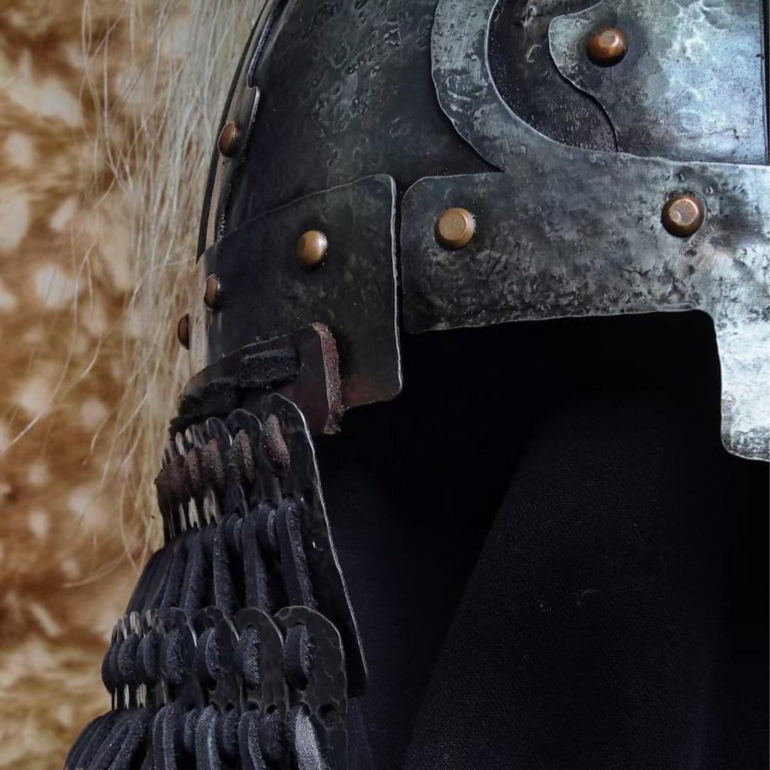 Khitan Style Flame-Motif Four-Panel Cold-Forged Helmet