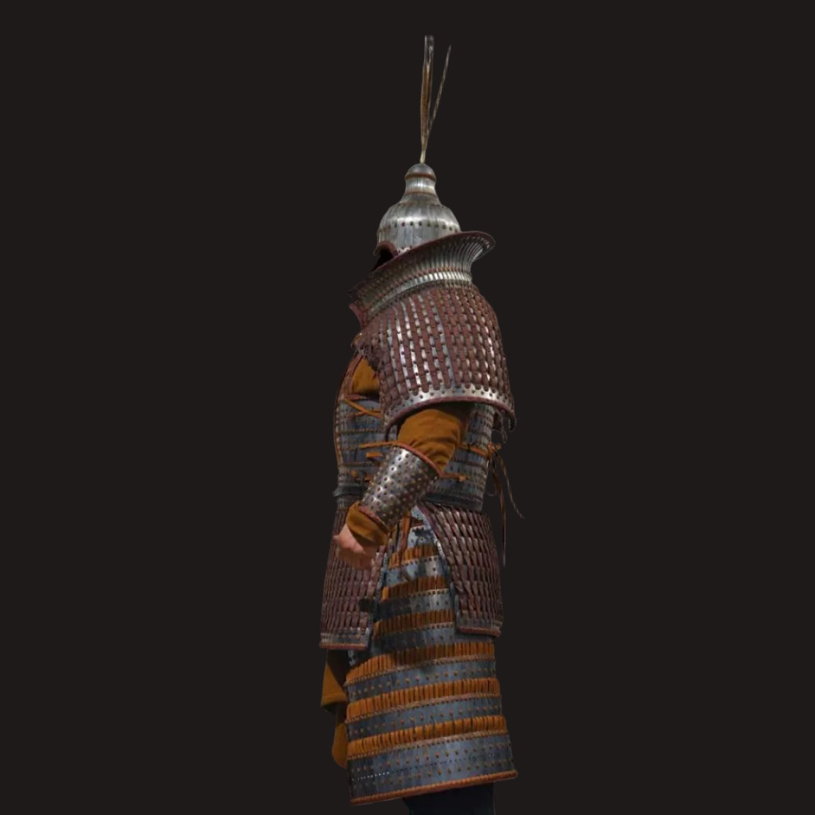 Wei, Jin, Northern and Southern Dynasties Style Large Basin-Collar Iron Lamellar Armor Set