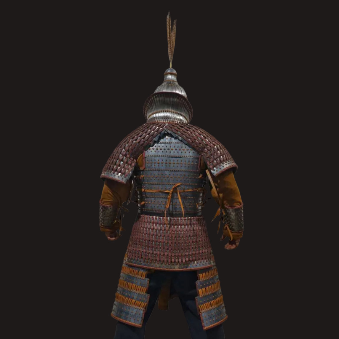Wei, Jin, Northern and Southern Dynasties Style Large Basin-Collar Iron Lamellar Armor Set
