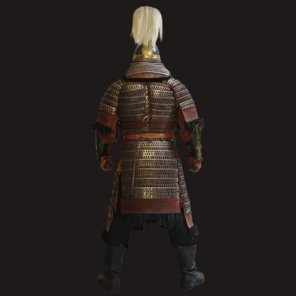 Mongol Empire Style Broad-Plate Iron Lamellar Armor Set 