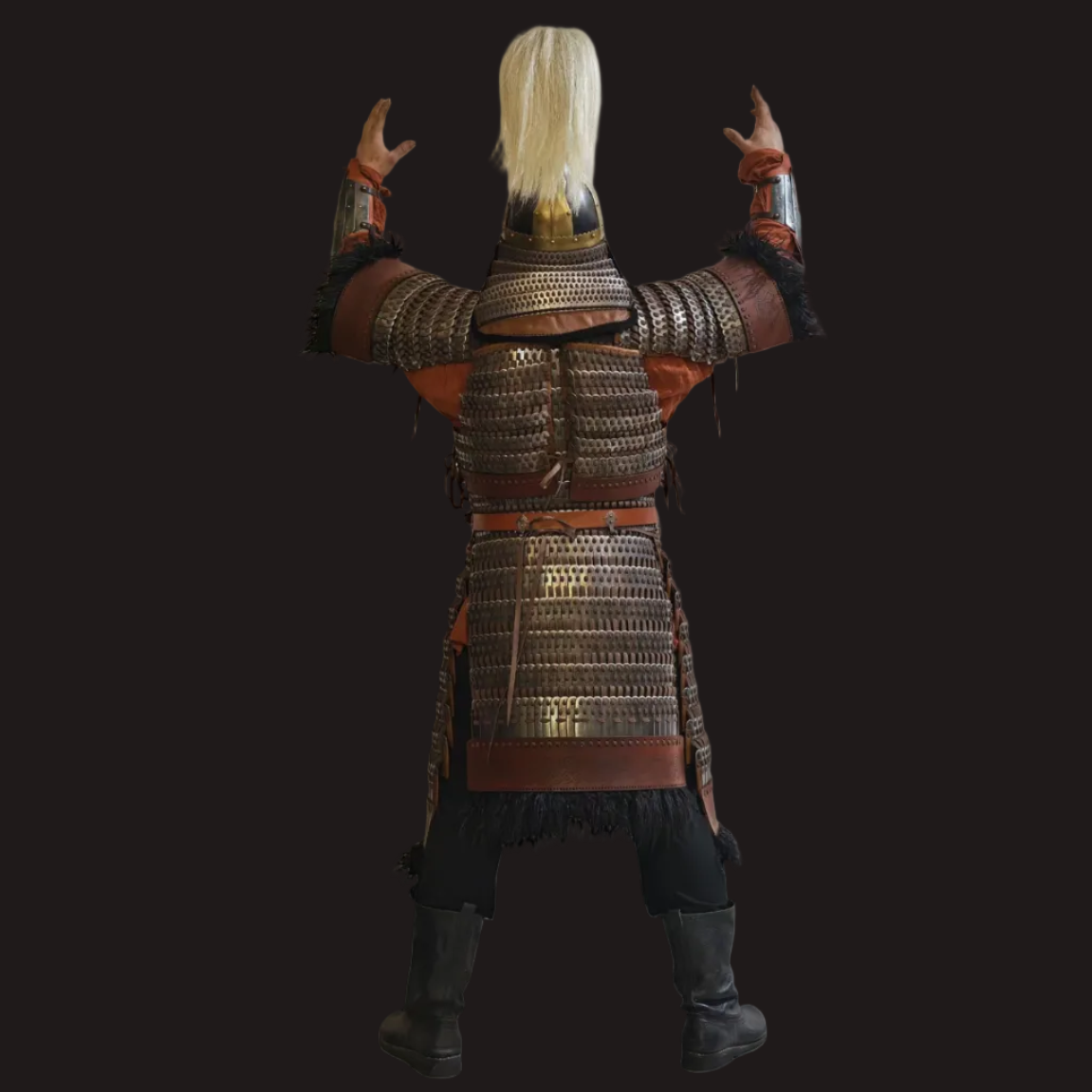 Mongol Empire Style Broad-Plate Iron Lamellar Armor Set 