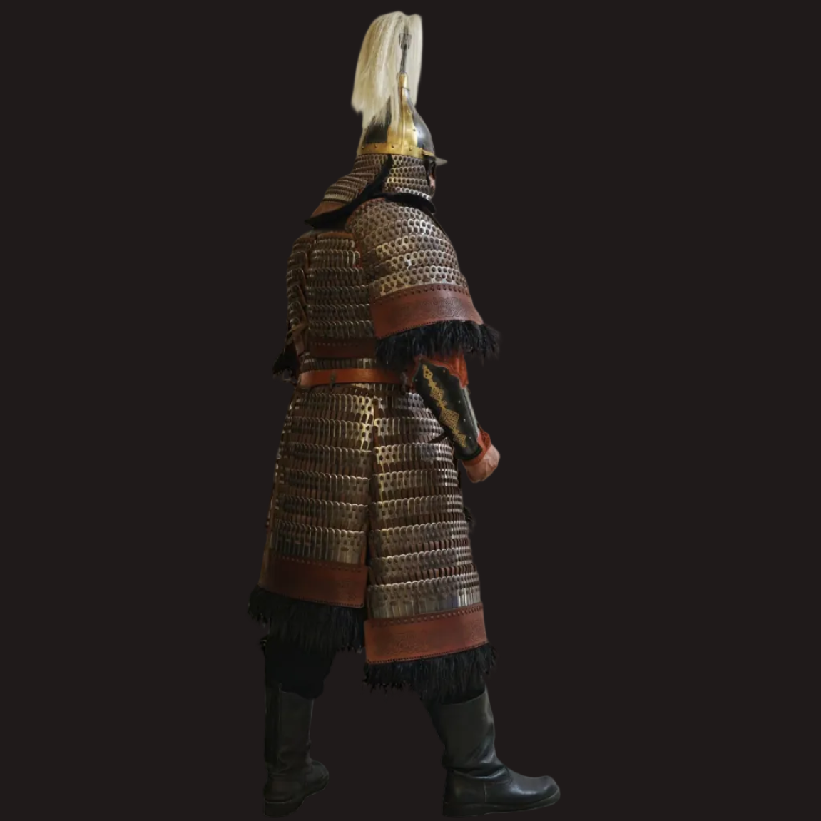 Mongol Empire Style Broad-Plate Iron Lamellar Armor Set 