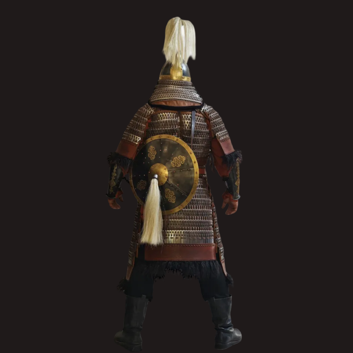Mongol Empire Style Broad-Plate Iron Lamellar Armor Set 