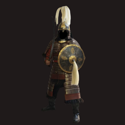 Mongol Empire Style Broad-Plate Iron Lamellar Armor Set 