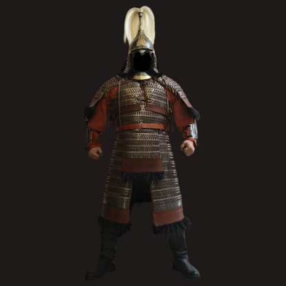 Mongol Empire Style Broad-Plate Iron Lamellar Armor Set 
