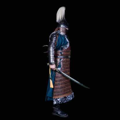 Mongolian Style Leather-Faced Iron Lamellar Armor Set
