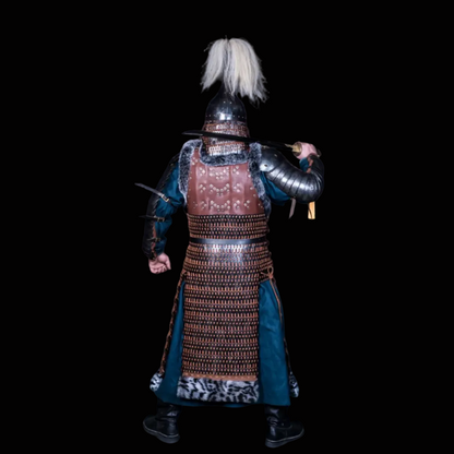 Mongolian Style Leather-Faced Iron Lamellar Armor Set