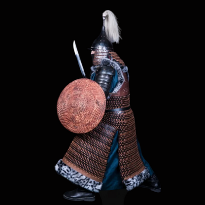 Mongolian Style Leather-Faced Iron Lamellar Armor Set