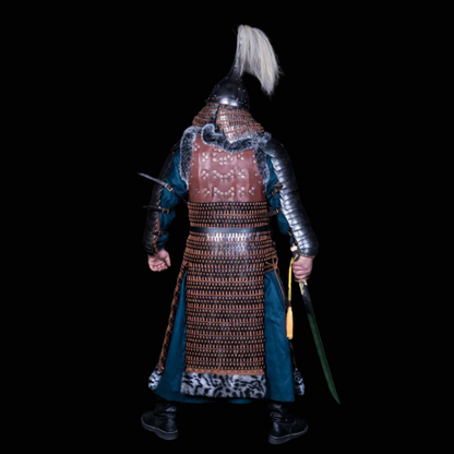 Mongolian Style Leather-Faced Iron Lamellar Armor Set