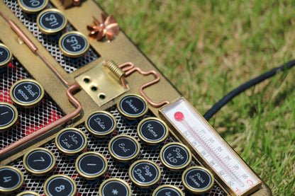 HOBIK Custom Steampunk Mechanical Keyboard - Handcrafted Solid Brass & Heavy Metal