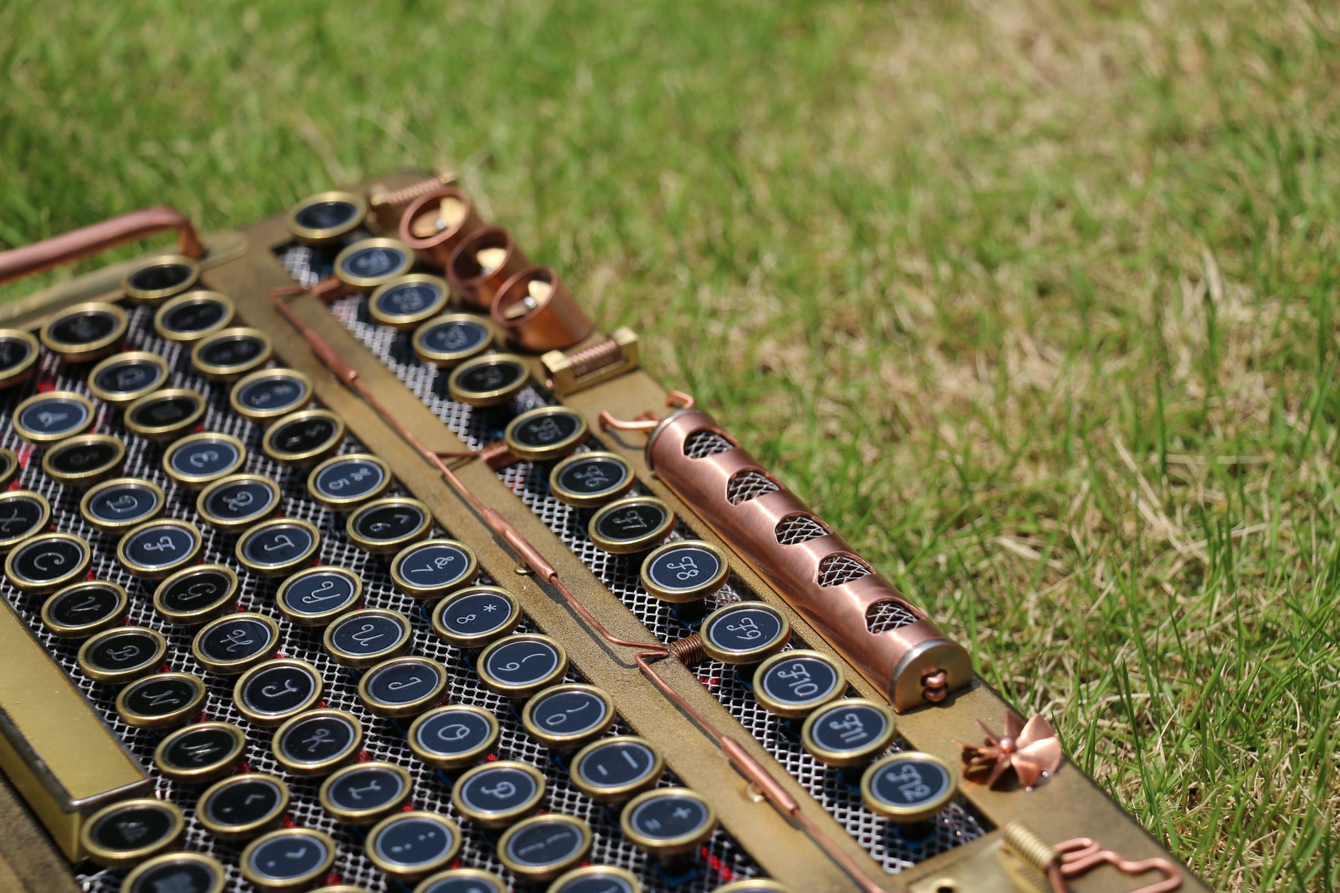 HOBIK Custom Steampunk Mechanical Keyboard - Handcrafted Solid Brass & Heavy Metal