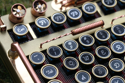 Hobik Handcrafted Heavy Metal Steampunk Brass Mechanical Keyboard