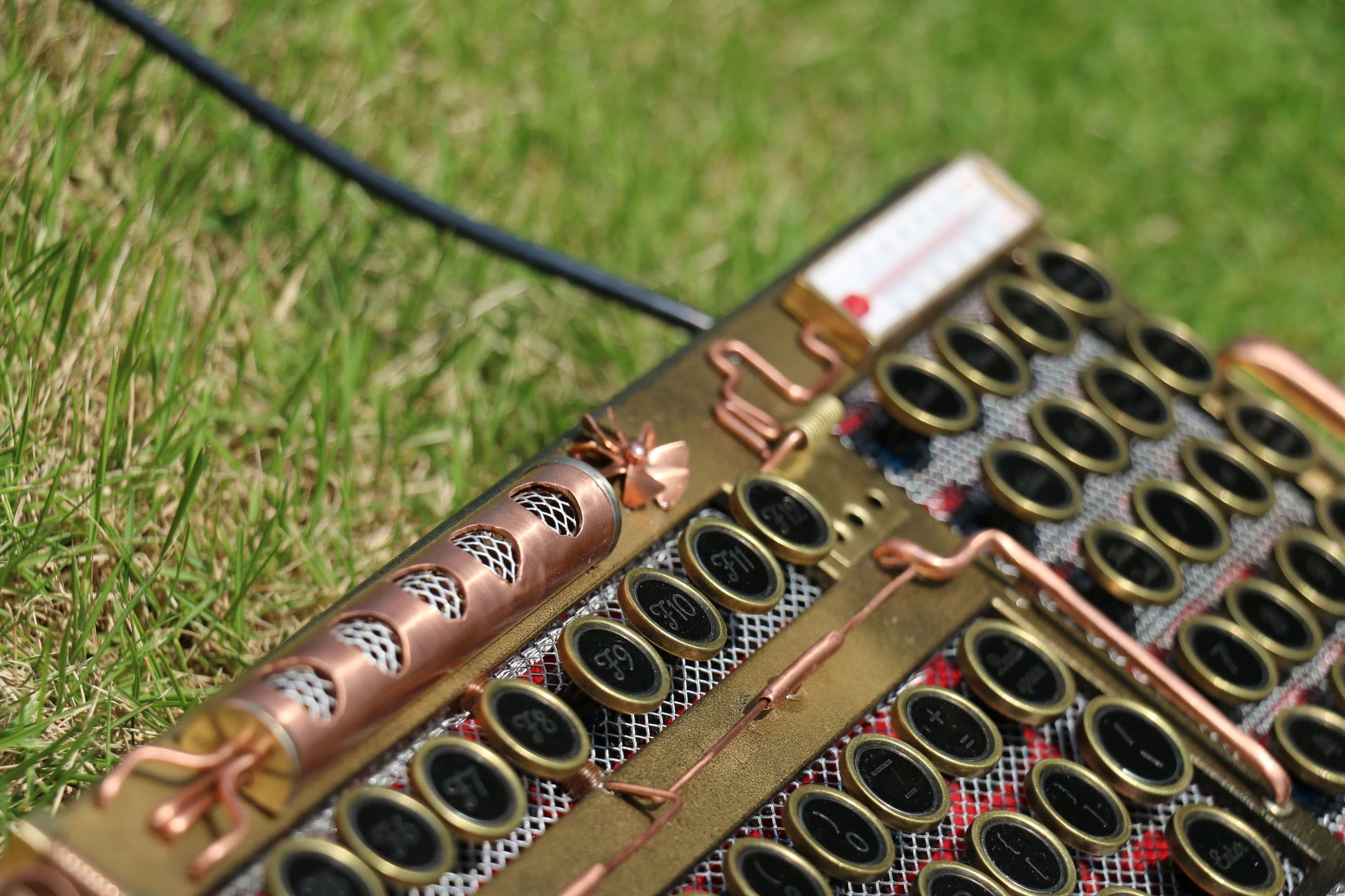 HOBIK Custom Steampunk Mechanical Keyboard - Handcrafted Solid Brass & Heavy Metal