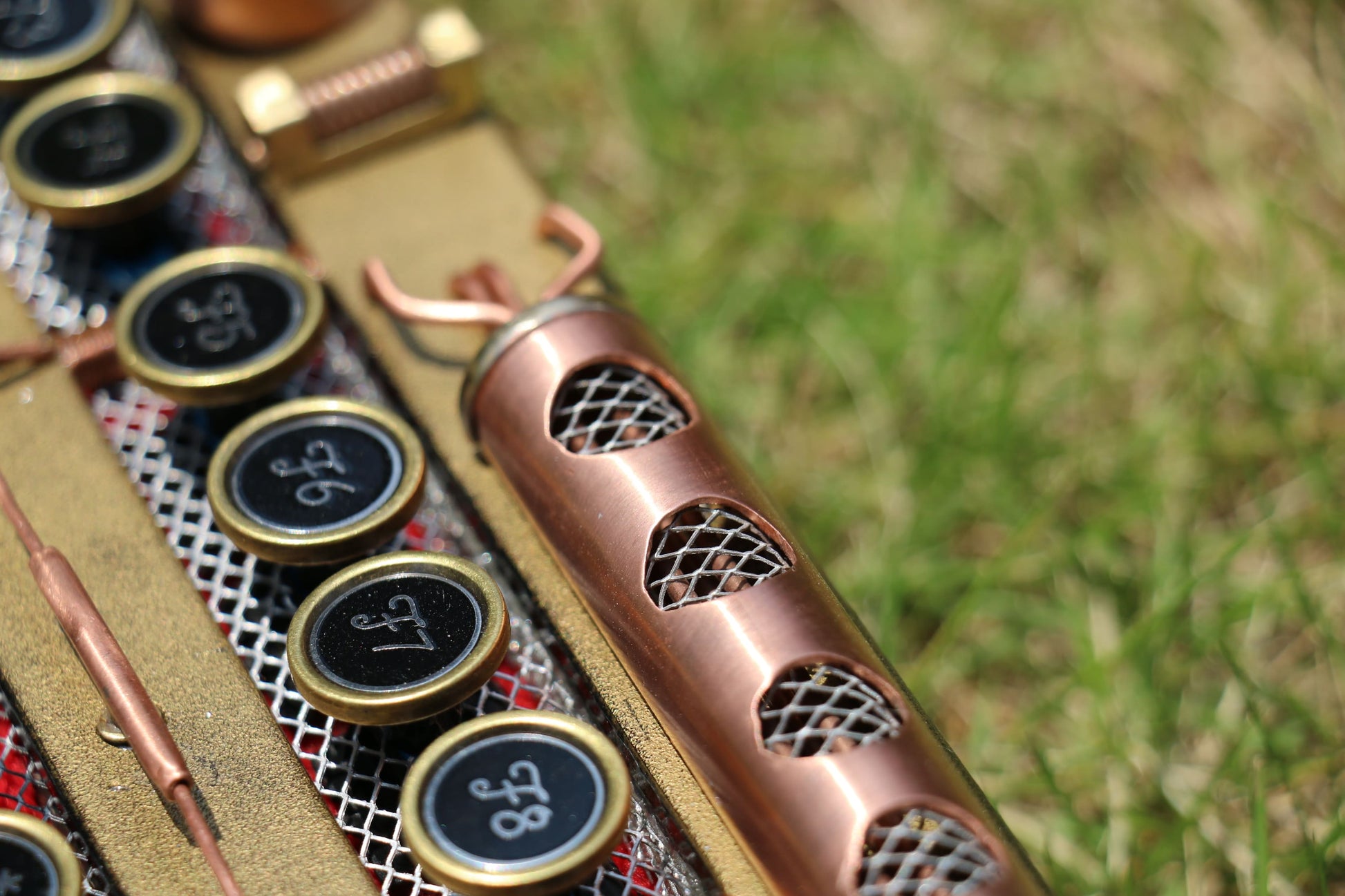 HOBIK Custom Steampunk Mechanical Keyboard - Handcrafted Solid Brass & Heavy Metal