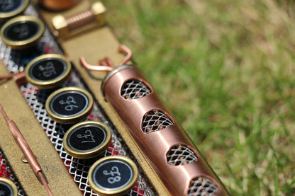 HOBIK Custom Steampunk Mechanical Keyboard - Handcrafted Solid Brass & Heavy Metal