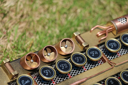 HOBIK Custom Steampunk Mechanical Keyboard - Handcrafted Solid Brass & Heavy Metal